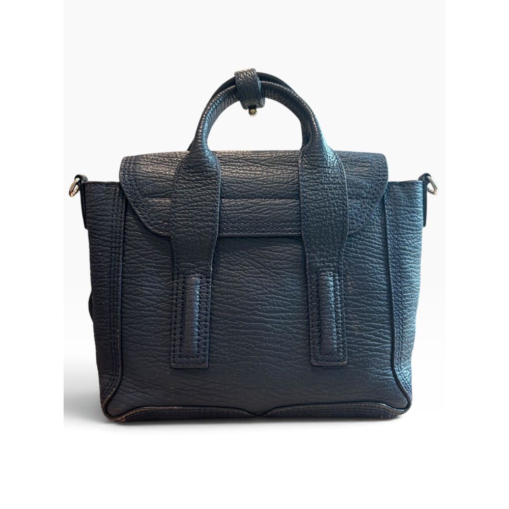 3.1 Phillip Lim Pashli Mini Satchel Navy Blue Leather Gold Hardware Crossbody